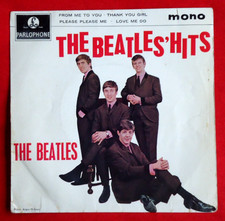 THE BEATLES - HITS - 2N/1N UK 1963 2nd PRESS 7" VINYL MONO EP VG+/VG