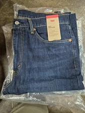 Levis 505 Regular Stretch Denim Jeans Zip Nail Loop Knot Mens 34x30 00505-2195