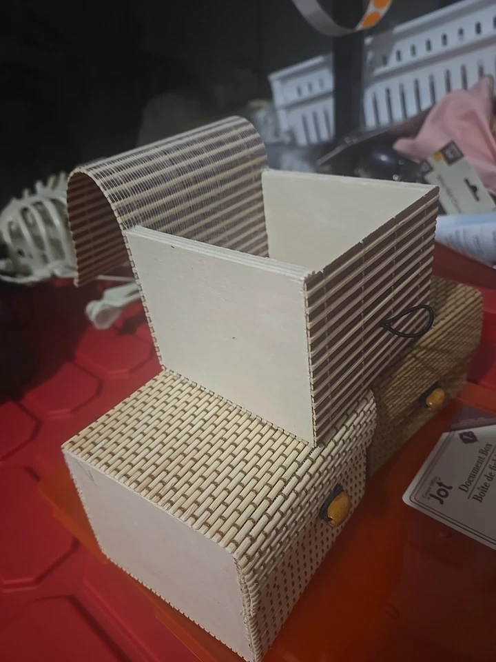 3 For 15! Decor Basket Square with Lid Closure Treasure Box! Jewelry Box!! - Image 3 of 4