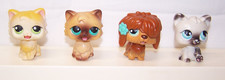 Littlest Pet Shop Magic Motion Cats Dog Lot of 4 Hasbro LPS CLEAN  