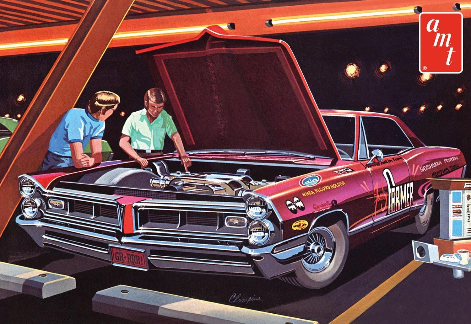 New AMT 1:25 Scale 1965 Pontiac Grand Prix Show & Go Model Kit AMT1578