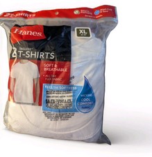 Hanes Tagless Crew Neck T Shirts Men's Size XL 46-48 Cool comfort fabric 2 Pack