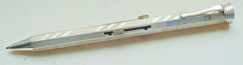 VINTAGE 4 COLORED PENCIL " ADMIRAL JUNIOR 4 " in SOLID SILVER 835 c.1930