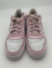 Nike Girls Court Borough Low Recraft Sneakers White Pink Size 7y