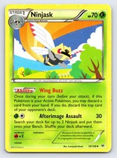 Ninjask 10/108 Uncommon Roaring Skies Pokemon Damaged