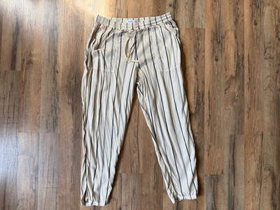 O Neil womens M, striped loose fit pants, with drawstring