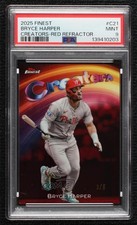 2025 Topps Finest Creators Red Refractor 3/5 Bryce Harper #C-21 PSA 9 MINT b4d