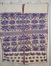 Poncho Decke Guatemala traditioneller Huipil alter Wandbehang handgewebt 130/102