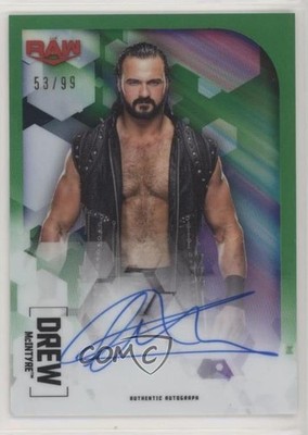 2020 Topps Chrome WWE Green Refractor 53/99 Drew McIntyre #A-DM Auto 9e1