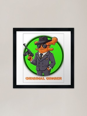 Original Ginger Mobster Shirt - Lustiges gerahmtes Wandbild Poster Leinwanddruck Bild