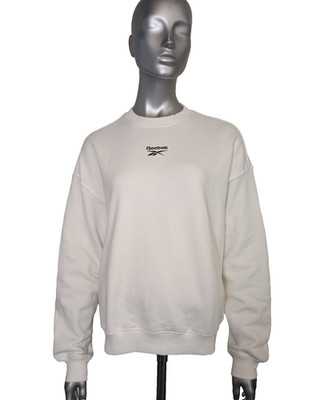 Reebok Damen Sweatshirt Oversize Weiß Größe M