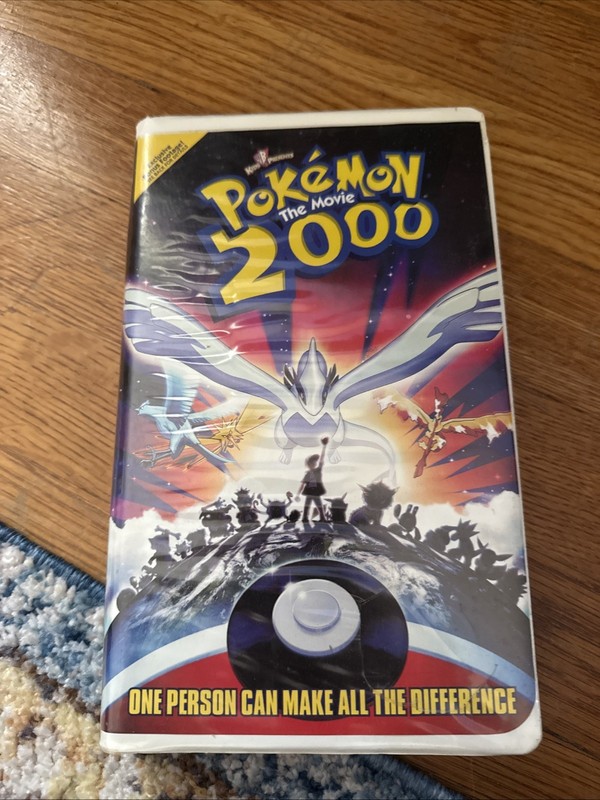 Pokemon The Movie 2000 VHS Tape & Clamshell box Old School Pikachu WB Nintendo
