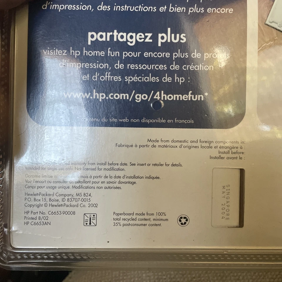 HP Genuine Inkjet Cartridges Twin Pack Black 15 Sealed Expired Jan 2002 NEW Seal - Image 2 of 2