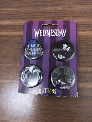 4 Wednesday Rapture cant come soon enough 2023 Novelty Pin Button Badge on card