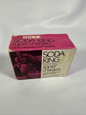 KIDDE Soda King Super Chargers CO2 Cartridges for Soda Syphon 1 Box of 10 NOS