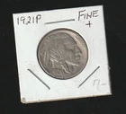 1921P BUFFALO NICKEL FINE + 1/2 HORN