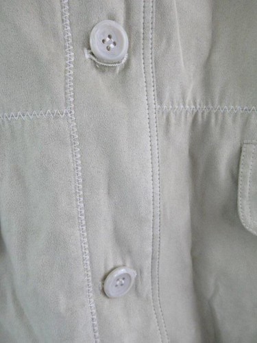 Vintage Avitano Sage Green Faux Suede Women's Coat Size 46 Good Condition - Picture 3 of 5