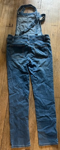 Cat & Jack Girls' Jean Denim Overalls Jumpsuit Straight Leg, Light Wash Sz L - Picture 3 of 12
