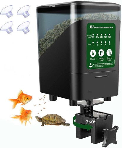 Large Automatic Fish Feeder 14 Fl.Oz Aquarium Food Dispenser Battery Operated