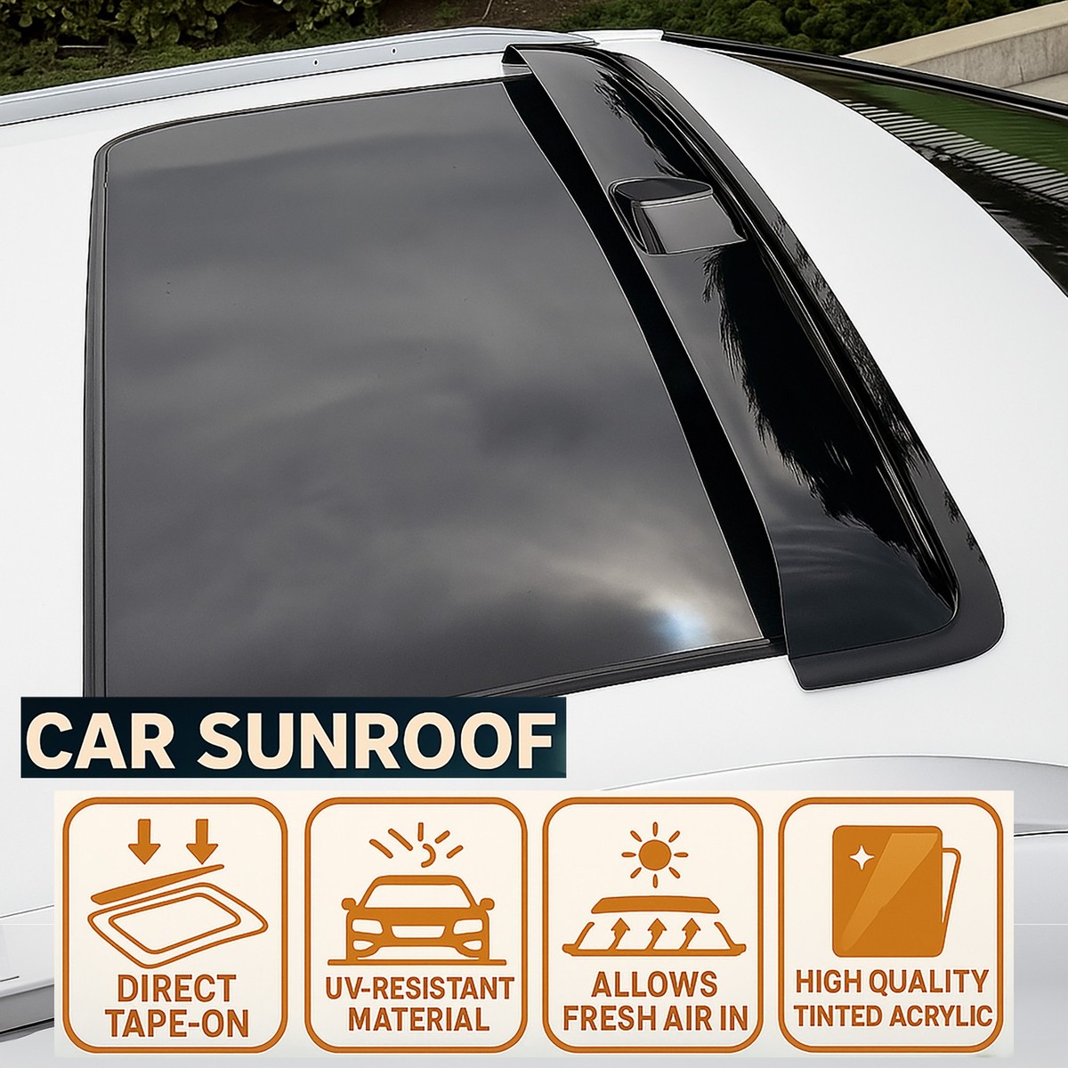 Type 2 Smoke Tinted Sunroof Moonroof 880mm 34.6