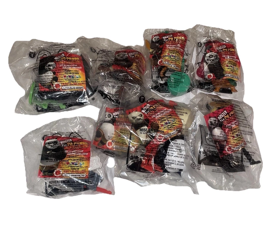Кунг-фу панда 2 2011 Happy Meal игрушки полный набор из 8 новый и запечатанный вечеринки одолжений - Изображение 2 из 3