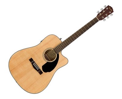 Used Fender CD-60SCE Dreadnought A/E Guitar - Natural w/ Walnut FB