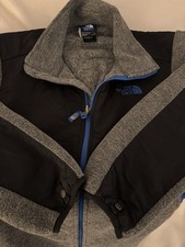 NORTH FACE Fleece Youth L 14-16 Boys Denali Polartec Full Zip Jacket Black/Gray