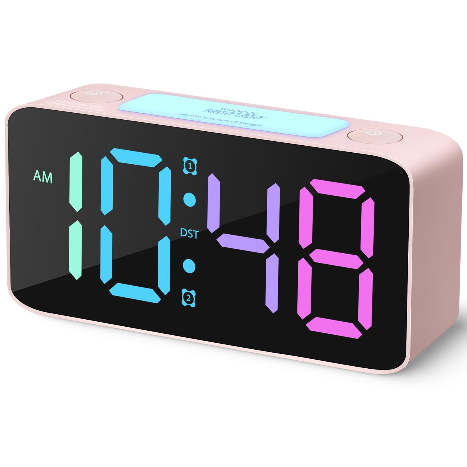 For Heavy Sleepers Adults,digital Clock With 7 Color N...