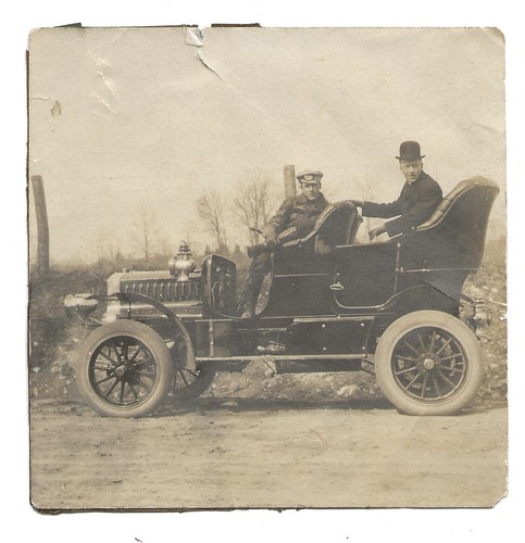 um 1906-1908 Messingzeit Buick Modell F Tourenwagen mit Messinglampe - Antikfoto - Bild 1 von 4