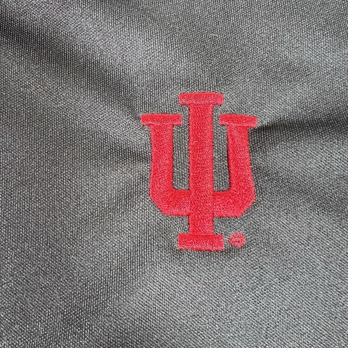 Indiana University Hoosiers IU Logo Polo Shirt Mens Medium Black Stretch - Picture 3 of 8