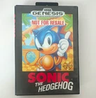 SEGA Sonic The Hedgehog Not For Resale Sega Genesis Platformer w/ Case & Manual