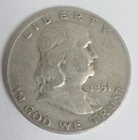 1951 D Benjamin Franklin Half Dollar Coin