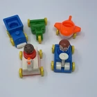 Vintage Fisher Price Little People Little Riders 5pc and Two Little People #656