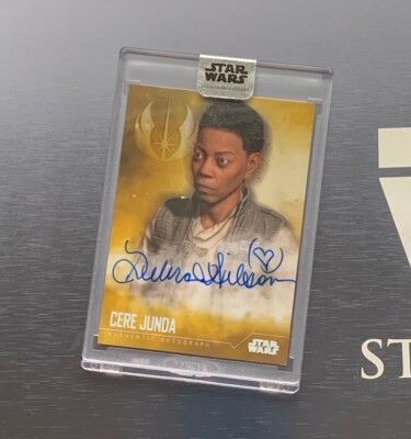 Star Wars Stellar 2020 CERE JUNDA Debra Wilson Autogrammkarte GOLD #4/5