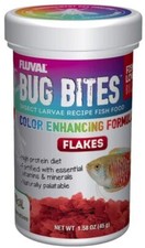 Aquarium, Fluval Bug Bites Insect Larvae Color Enhancing Fish Flake 1.59 oz 