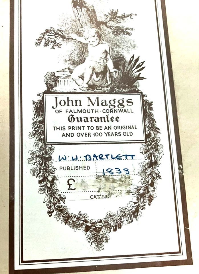 Framed Baltimore PRINT: WH Bartlett ENGRAVING - Image 3 of 4