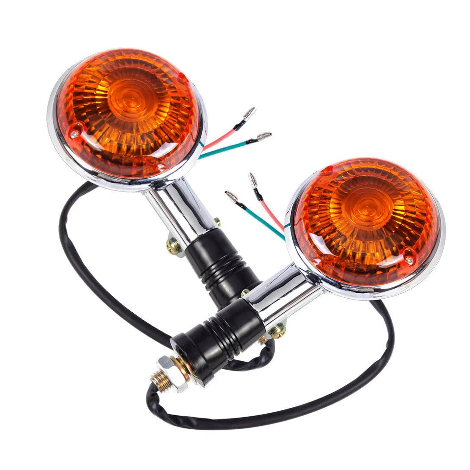 2X Lente intermitente de luz de señal de giro ámbar para Yamaha Virago 85-99 Foto 2 de 4