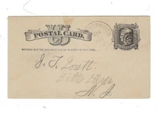 1884 UX7 Postal Cards, Chest Springs Pennsylvania