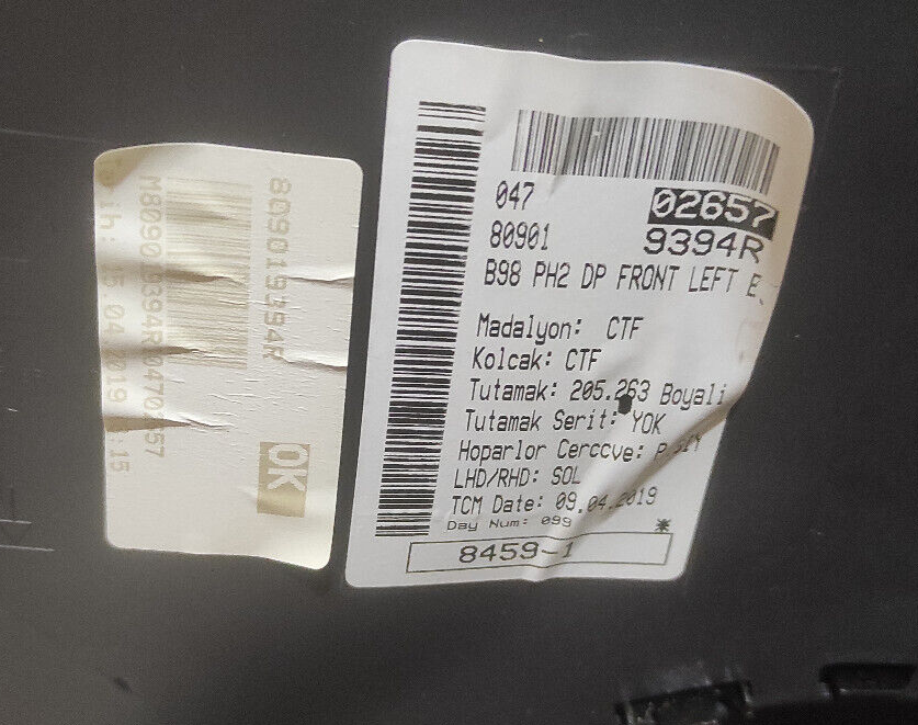 POIGNEE EXTERIEURE PORTE AVANT DROIT RENAULT CLIO II Phase 2 2001