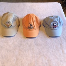 US Open Hats Cap Set of 3 2012 2015 2019 Pebble Beach Adjustable Tan Orangeblue