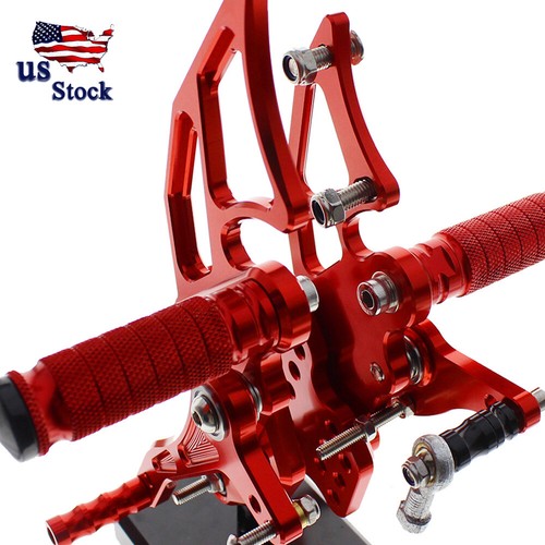 Red Rearsets Motorcycle CNC Adjustable Rearsets Footpegs For NINJA300/NINJA250 2013 2014 2015 ...