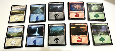 MTG Lord of the Rings (LTR) Basic Land Set Non-foil (10 cards, 1 of each style)