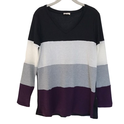 BiBi. women's waffle knit long sleeve 