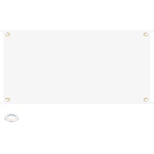 Large White Blank Banner and Signs 4 x 8 Feet Sublimation Banners