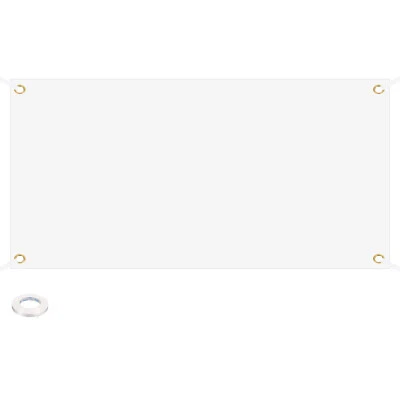 UXCELL Large White Blank Banner and Signs 4 x 8 Feet Sublimation Banners
