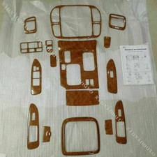 For Toyota Land Cruiser Lc100 At4500 4700 1998-2002 Wood Grain Dash Trim Kit 16x