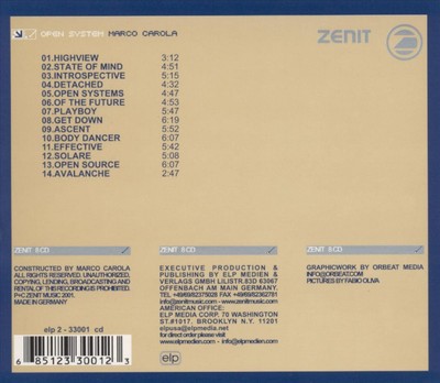 MARCO CAROLA - OPEN SYSTEM NEW CD