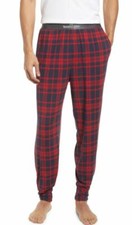 Tommy John Men's Second Skin Plaid Pajama Pants, Large