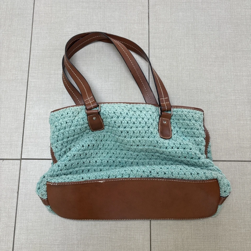 Mujer Bolso de Hombro Cartera Turquesa Crochet Jamaica Bay  Foto 2 de 4