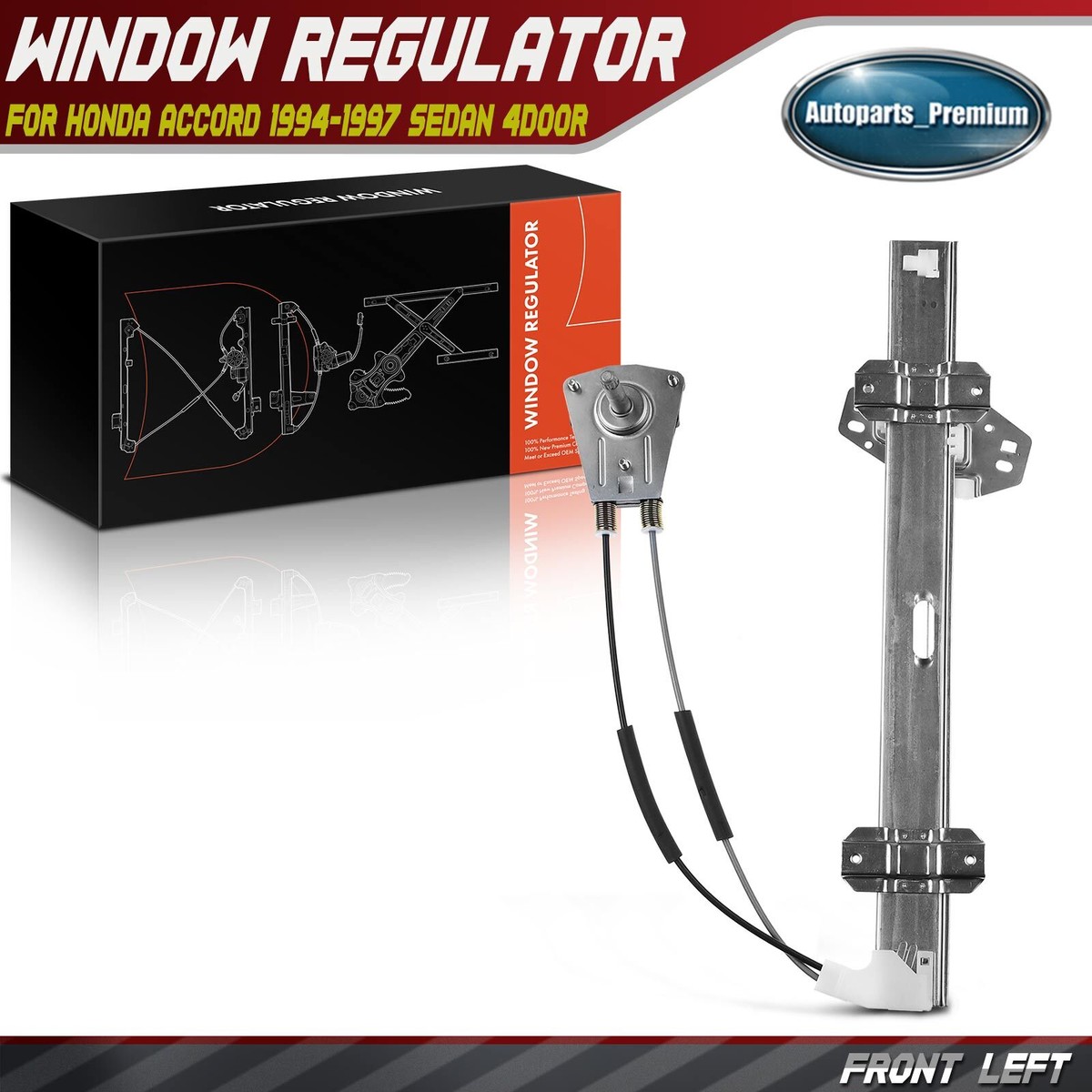 Manual Window Regulator for Honda Accord 1994-1997 Sedan 4Door